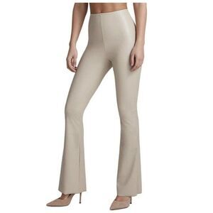 Commando Faux Leather Flare Legging in Sand
